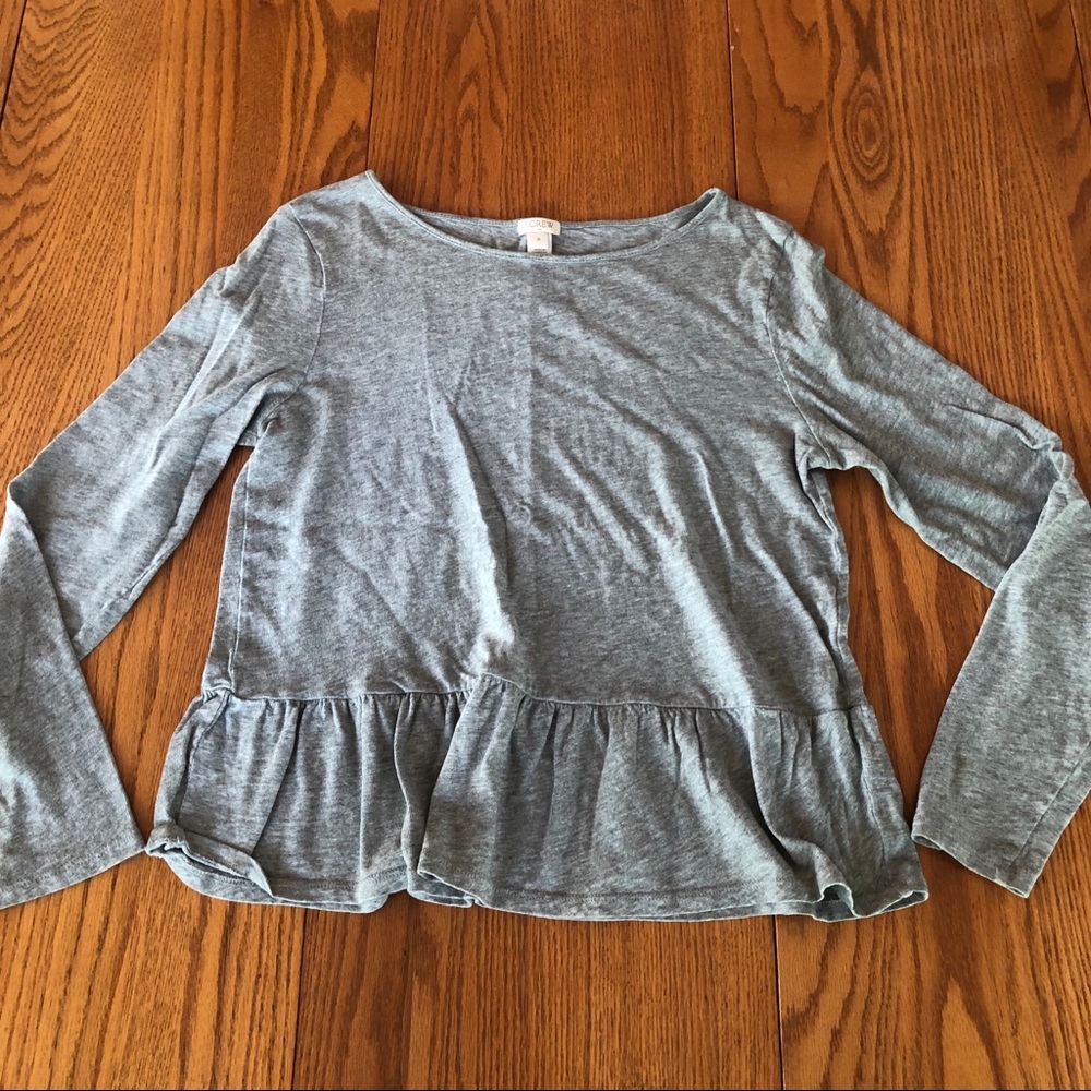 J. Crew Peplum Long Sleeve Top